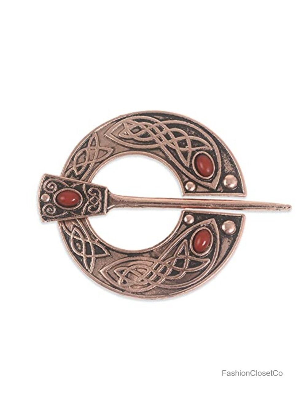 Vintage Penannular Brooch Pin Lapel Cloak Scarf Shawl Buckle Clasp Women Men